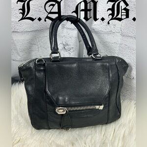 L.A.M.B. Designer Black 💯 Leather Handbag ♠️